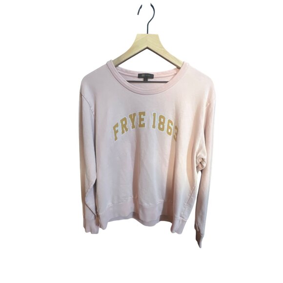 Frye 1863 Womens Light Pink Crewneck Sweatshirt Size L - Casual Long Sleeve Pull - Picture 1 of 4